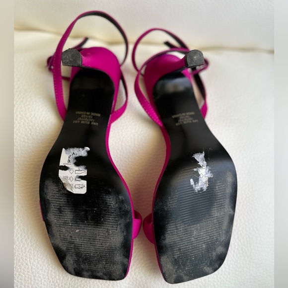 ASOS Design Ankle Wrap Padded Pink Heels, Sz 8 - Picture 6 of 8